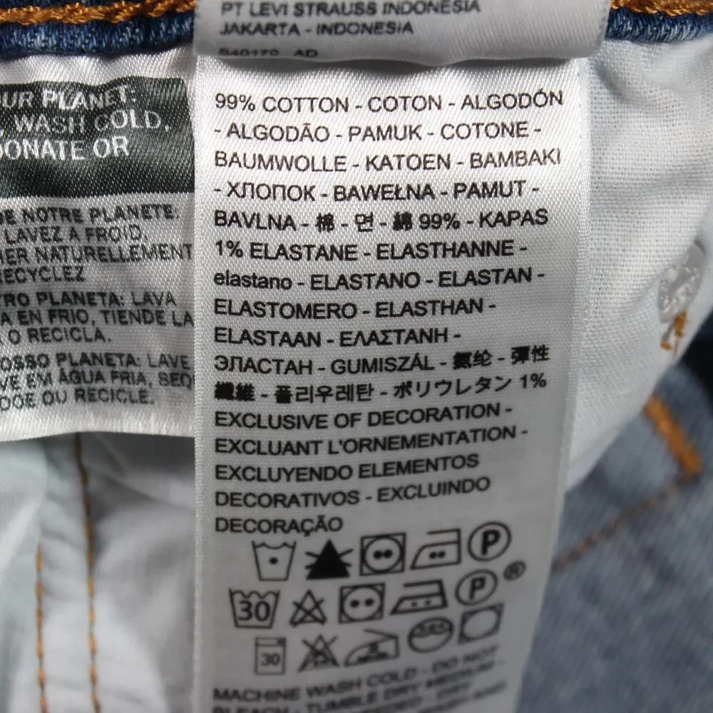 Levi’s Jeans Womens 29x28 Light Blue 501 Skinny Button Fly Stretch - Picture 10 of 10